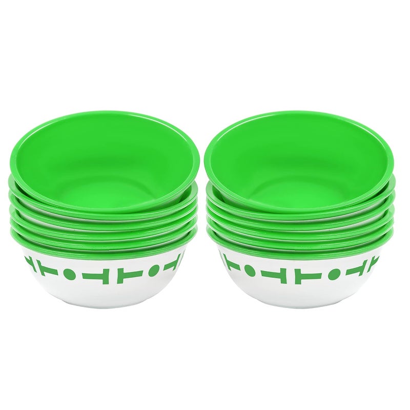 Cutting EDGE Cutting EDGE Double Color Big Bowl for Snacks Kitchen Serving Food Plastic Bowl 300ml Capacity Pack of 3 Green - Image 5