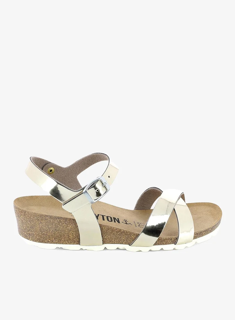 BAYTON Canberra Strappy Mid Heel Wedges