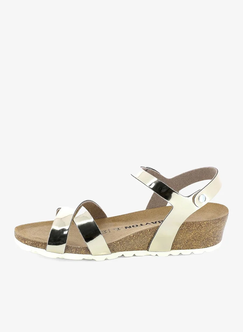 BAYTON Canberra Strappy Mid Heel Wedges