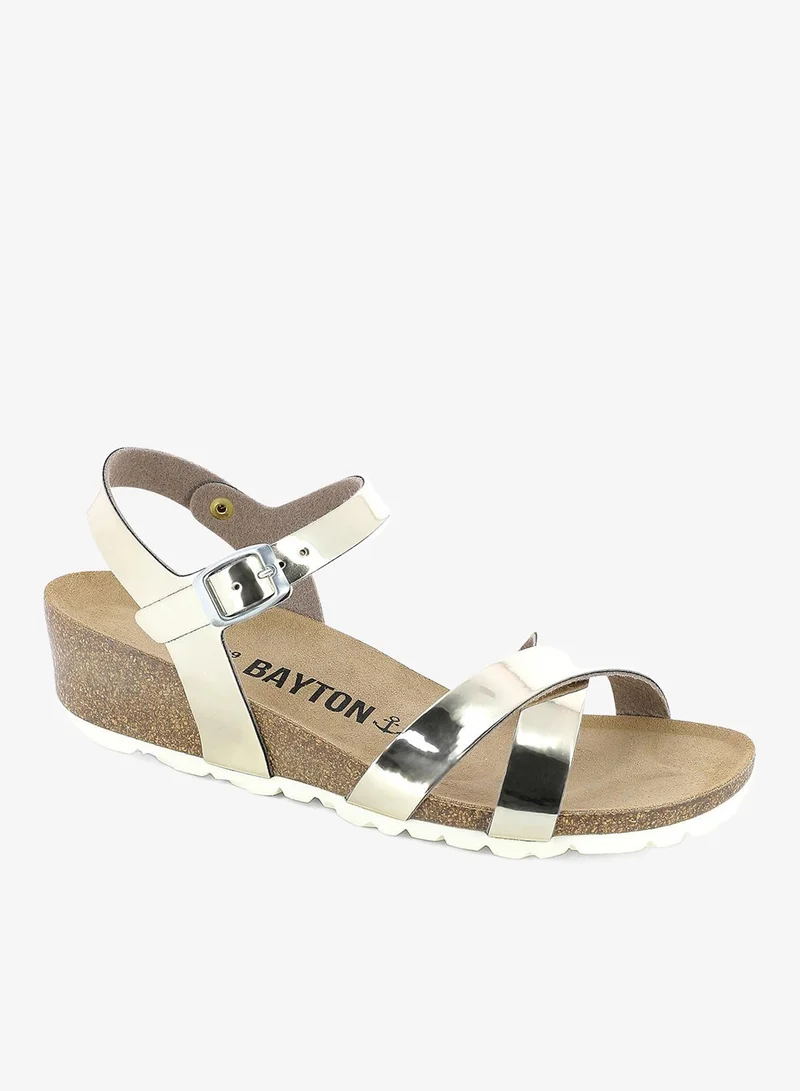 BAYTON  Canberra Strappy Mid Heel Wedges for Women | Best Price UAE