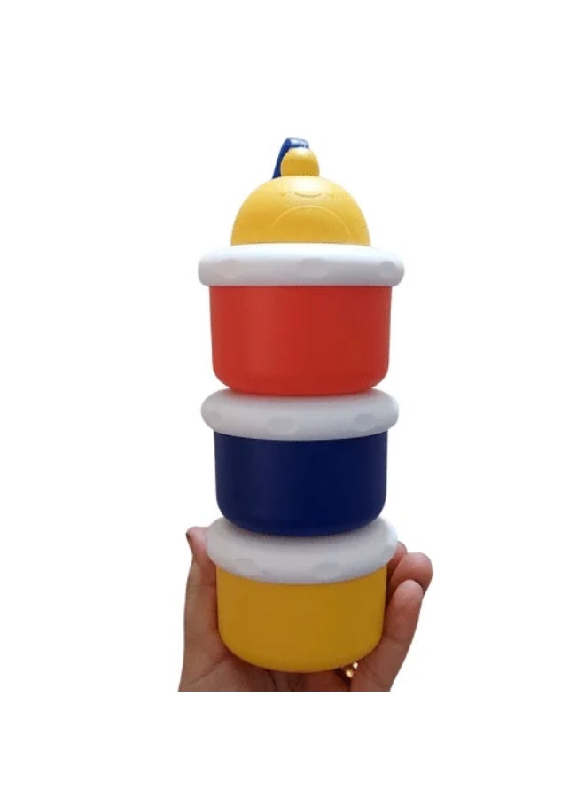 Chicco Baby Milk Powder Dispenser – 3-Layer Stackable Formula Storage Container with Carry Handle – Portable Travel-Friendly Snack Box for Newborns and Toddlers - Image 5