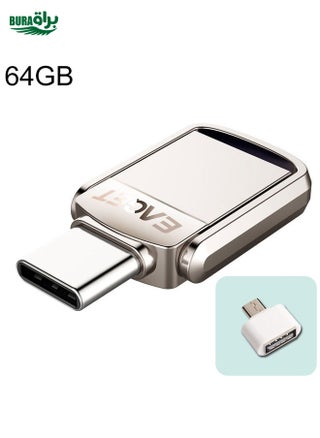 EAGET 64G USB 3.1 + Type-C / USB-C  Interface Metal Twister Flash U Disk, with Micro USB OTG Adapter - pzsku/Z17F02229D4DCAC4E576BZ/45/_/1738712028/d77ce75c-04eb-4a1e-acba-c0242e32bf3d