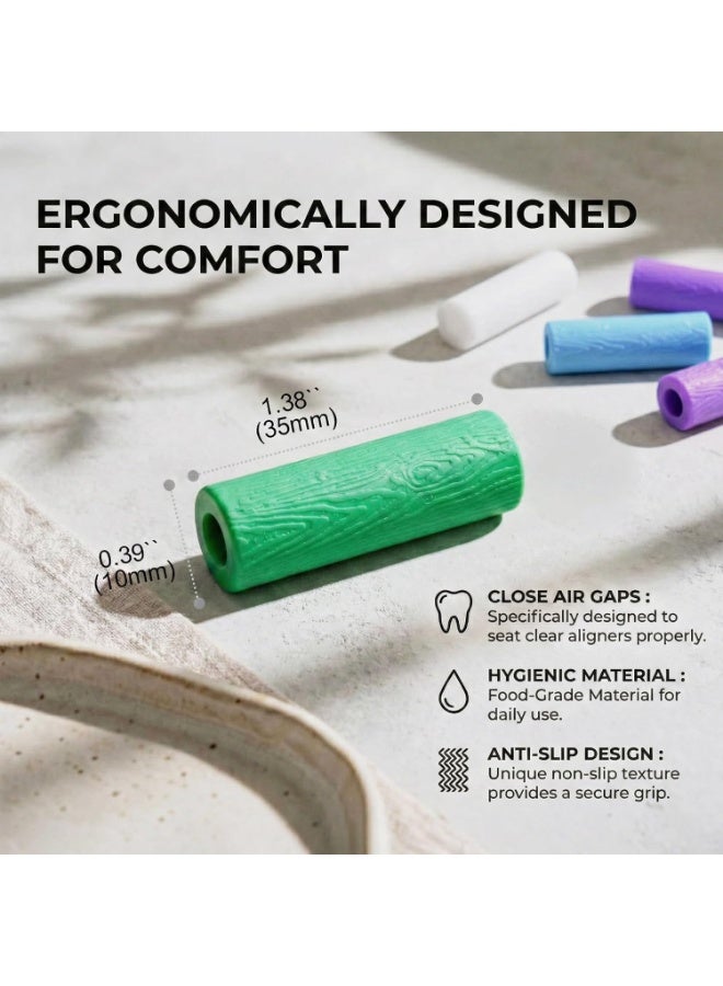Necomi 12‑Pack Multicolor Silicone Aligner Seaters, Non‑Slip Dental Orthodontic Seater Tool, Close Air Gaps For Snug Fit, Compatible With Clear Aligners And Retainers - Image 3