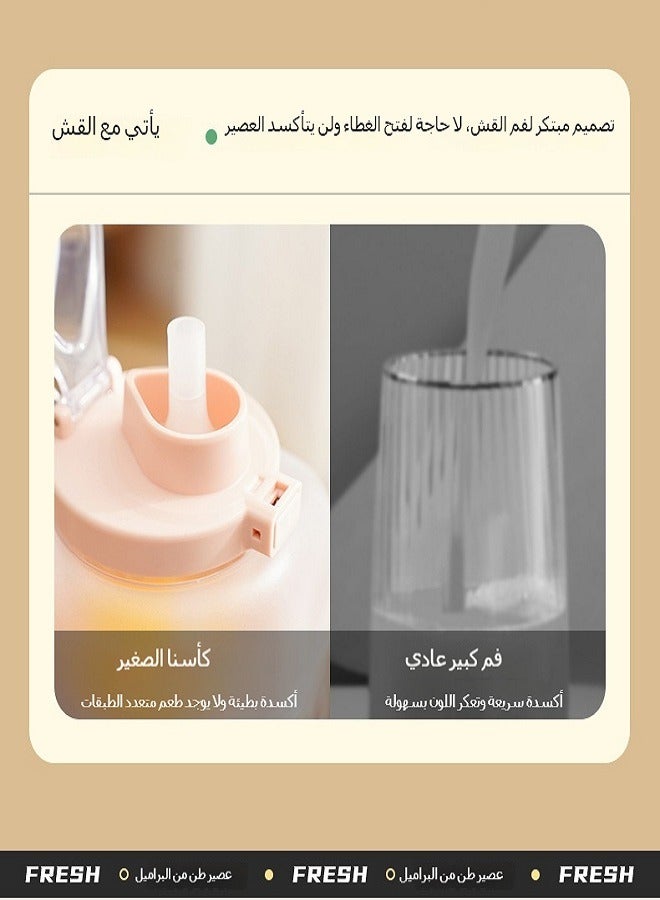خلاط سموثي شخصي محمول، كوب عصارة مطبخ مع خلاط عصير ميلك شيك فاكهة واحد قابل لإعادة الشحن عبر USB، خلاط عصير شخصي للسفر والتخييم، 1500 مل  - Image 2