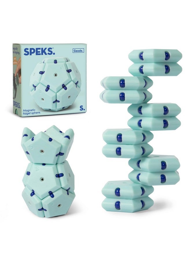 Speks Geode Matte Pentagons Magnetic Fidget Toy For Adults | Quiet Sensory Toy For Stress Relief & Anxiety, Office Desk Toy & Top Gadget Gift Idea | Mile High, 12 Piece Set - Image 1