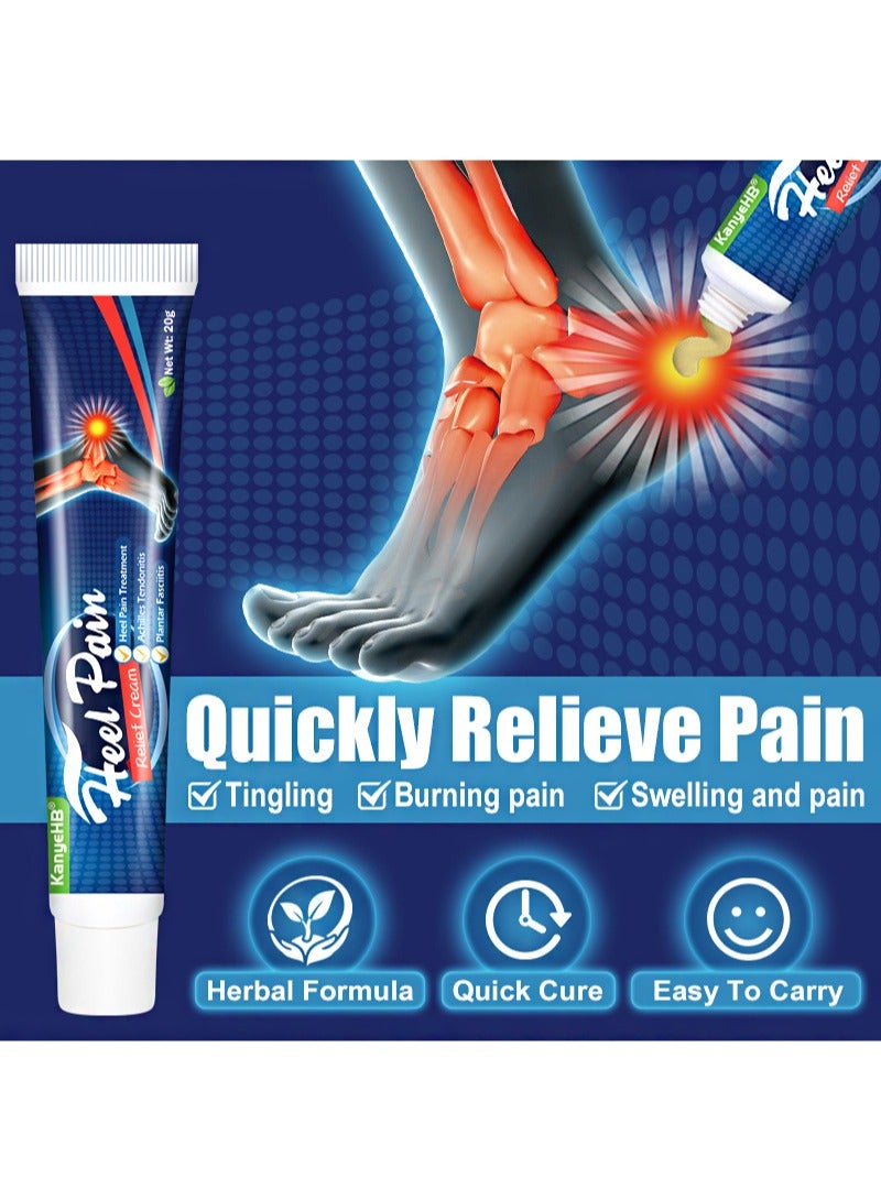 KanyeHB 20g Heel Pain Relief Cream, Herbal Formula, Relieves Heel Pain, Deeply Calms Fascia, Treats Plantar Fasciitis (2 PCS) - Image 5