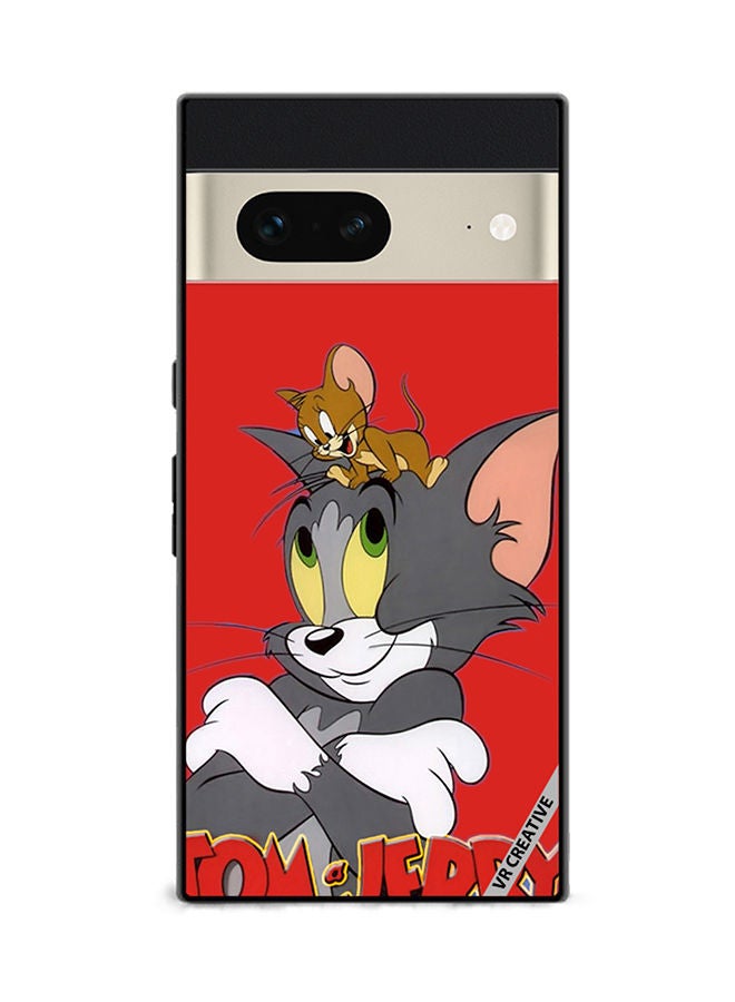 VR CREATIVE Protective Case Cover For Google Pixel 7 Tom And Jerry Design Multicolour - Image 1