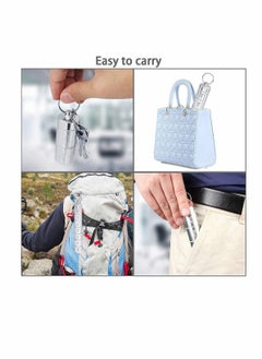 KASTWAVE Pill Box Waterproof Aluminum Metal Pill Box Case Organizer - Outdoor Pill Bottle Key Ring Small Aid Pill Holder Pill Container for Daily Camping Travel Daily Travel, 7 Day Pill Box Case  - Image 3