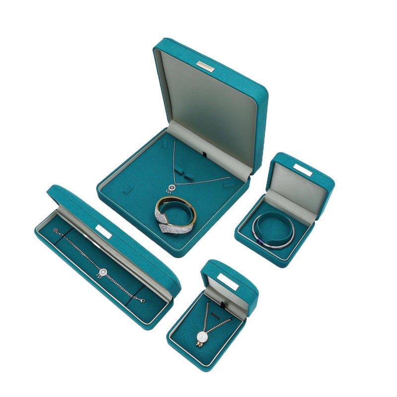 Jewelry Box Large Capacity for Rings Necklaces and Bracelets 6.6 x 6.6 x 5.8 cm Green Lockable - Image 4