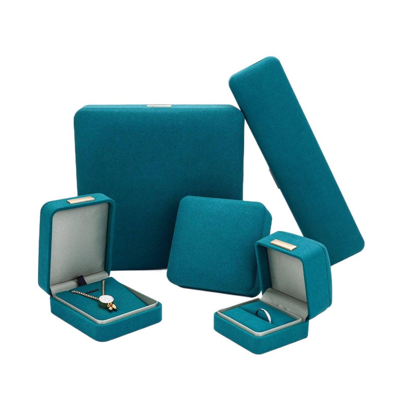 Jewelry Box Large Capacity for Rings Necklaces and Bracelets 6.6 x 6.6 x 5.8 cm Green Lockable - Image 3