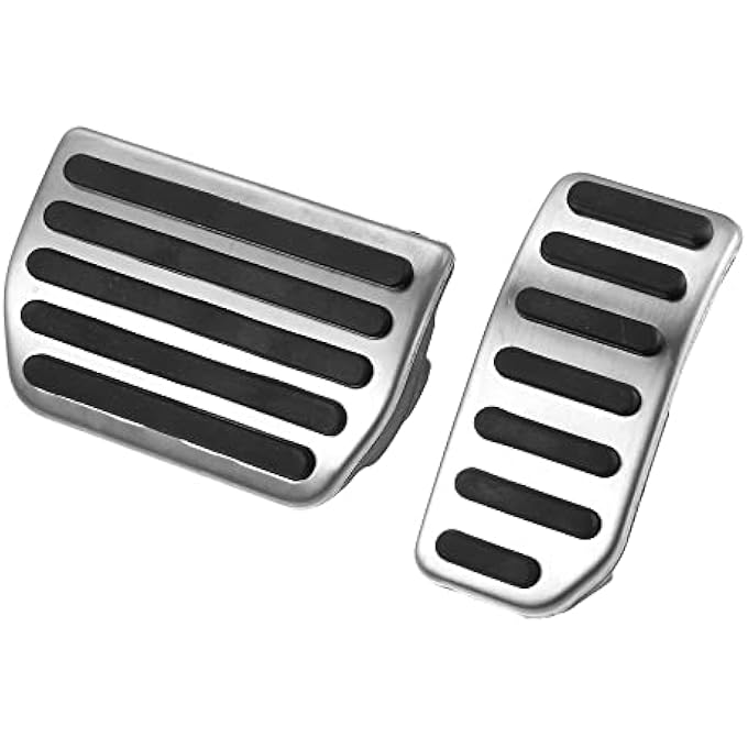 2pcs Brake Pedal Pad Gas Accelerator Pedal Cover for Volvo XC60 2010-2017 Silver Tone - Image 2