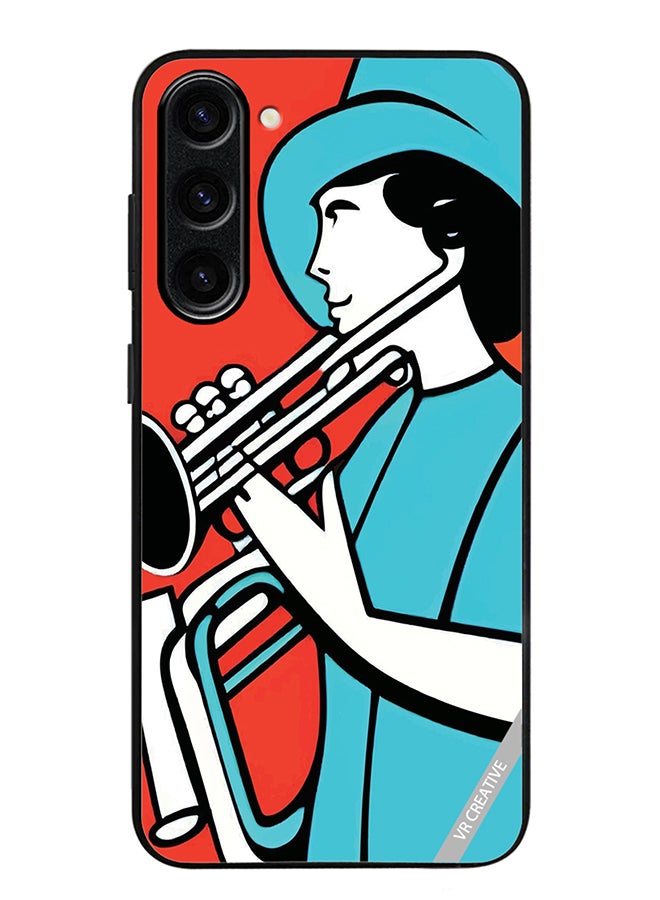 VR CREATIVE Protective Case Cover For Samsung Galaxy S24 Plus Jazz Trumpeter Recital Design Multicolour - Image 1