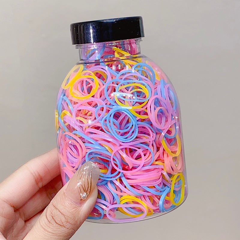 Loquat Elastic Hair Bands for Bun No-Damage High Stretch 7# Color -6 canned 1000