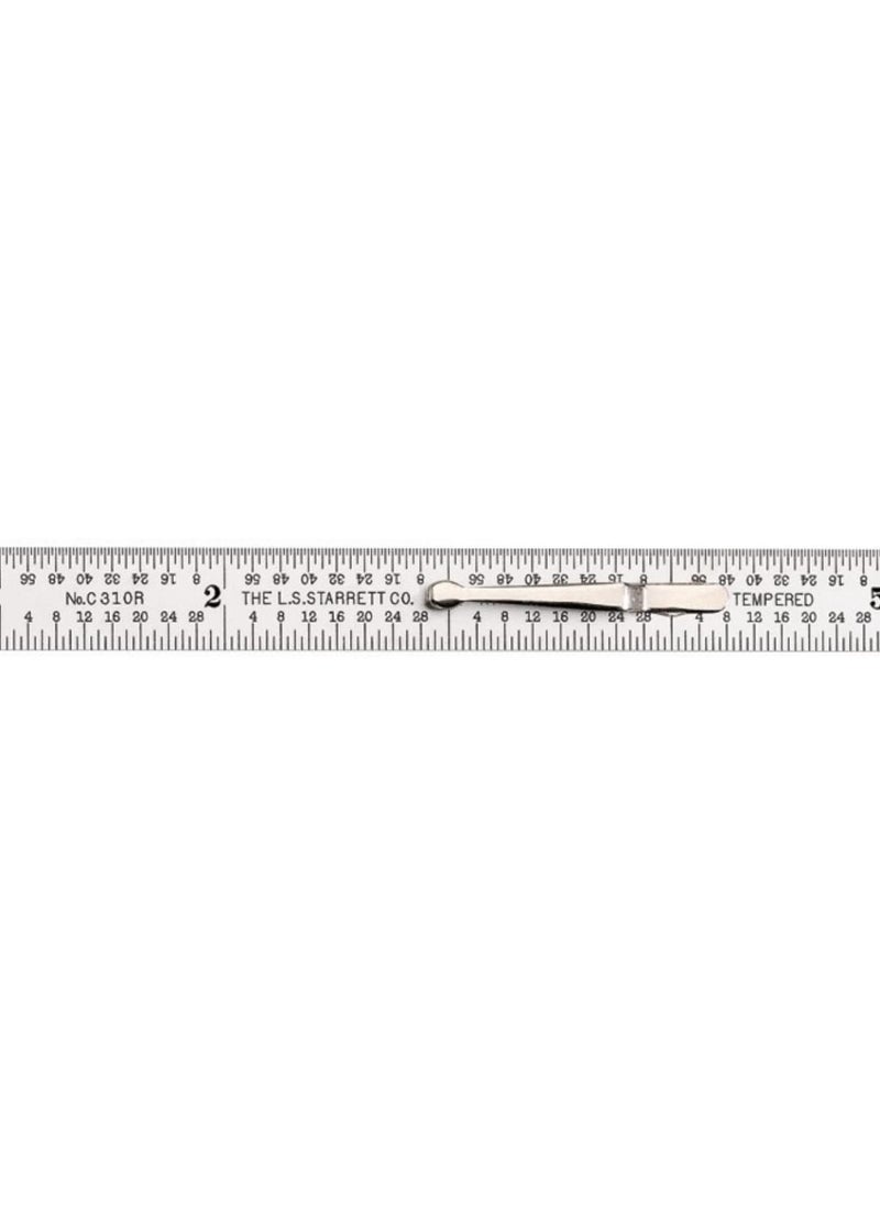 Starrett Starrett Full Flexible Steel Rule with Satin Chrome Finish Quick Reading and Inch Graduation  6 Length 10 Graduation Type 164 Thickness  C310K6  - Image 1
