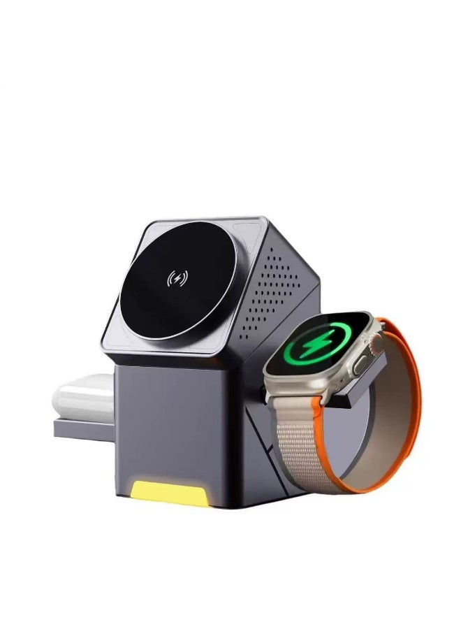 general Wireless Charging Station for Apple - 3 in 1 Charger Stand Multiple Devices, Foldable Intelligent Magnetic Charger Dock for iPhone 16/15/14/13, Airpods, Apple Watch - Image 1