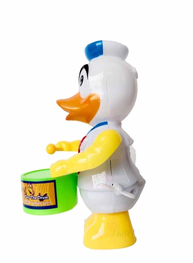 SHANVI Key-Operated Cute Drummer Toy for Toddler Kids Birthday Gift Birthday Return Gift Drumming and Dancing Action (DUCK-01) - Image 2