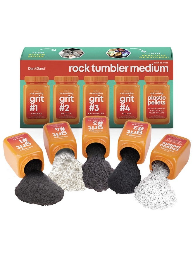 Dan&Darci Dan&Darci Rock Tumbler Grit Refill Kit - 3.5 Pounds Grits Media + Poly Plastic Pellets - Rocks Polishing Refills for Any Brand Tumblers - Polish Tumbling Supplies Set - Stone Polisher  - Image 3
