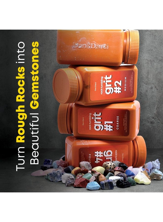 Dan&Darci Dan&Darci Rock Tumbler Grit Refill Kit - 3.5 Pounds Grits Media + Poly Plastic Pellets - Rocks Polishing Refills for Any Brand Tumblers - Polish Tumbling Supplies Set - Stone Polisher  - Image 2