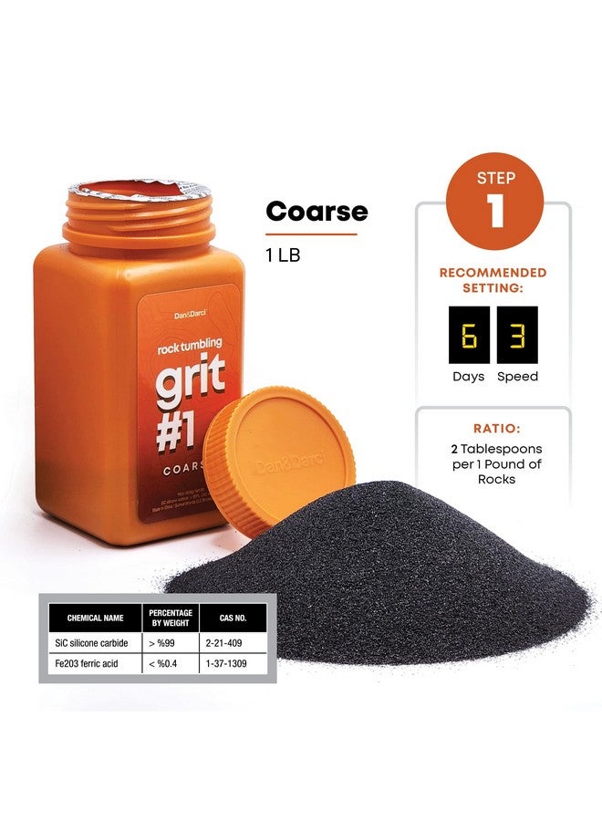 Dan&Darci Dan&Darci Rock Tumbler Grit Refill Kit - 3.5 Pounds Grits Media + Poly Plastic Pellets - Rocks Polishing Refills for Any Brand Tumblers - Polish Tumbling Supplies Set - Stone Polisher  - Image 4
