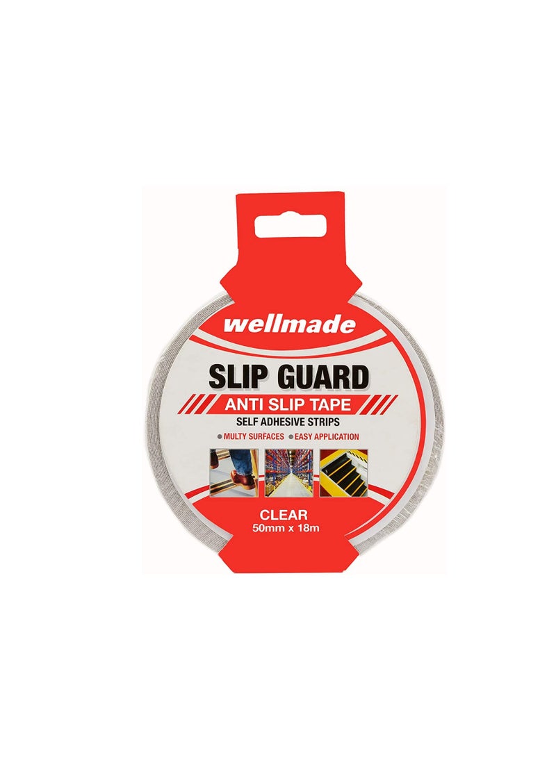 Wellmade Anti Slip Skid Strips Tapes Increase Traction on Smooth Surface Prevent Slippage Effectively Made with Natural Minerals Indoor & Outdoor 2 inch x 60 feet Clear - Image 2
