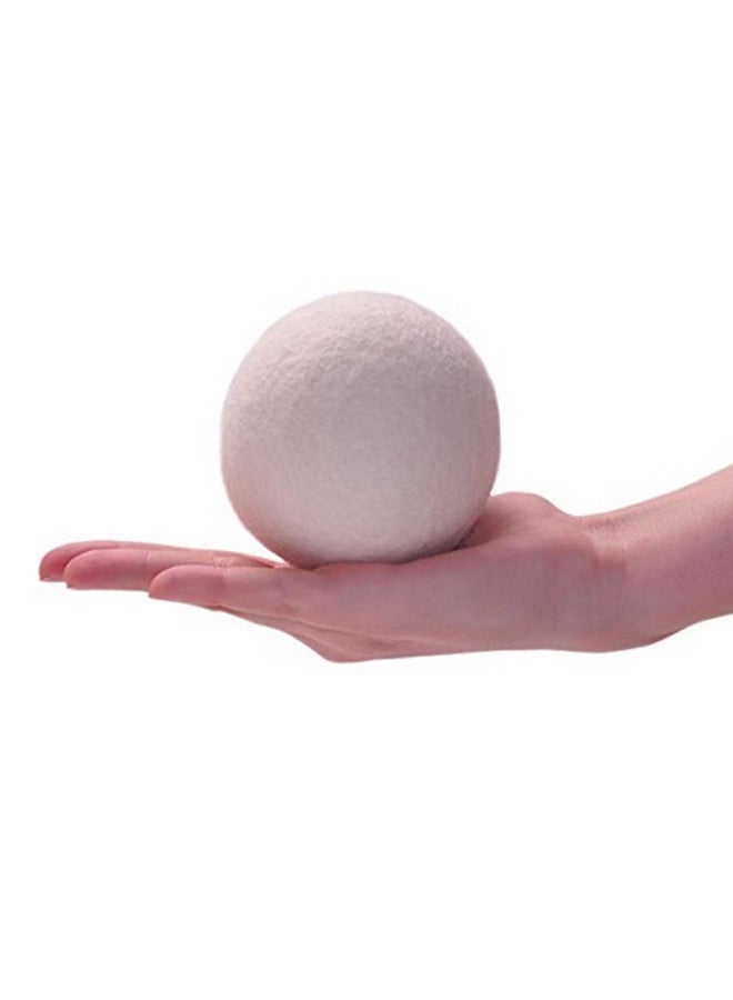 6-Piece Wool Laundry Ball Set white 200grams - Image 3