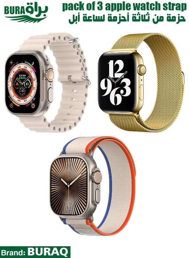 Apple Watch Band Strap For Apple Watch Ultra 2/Ultra 49mm, Series 10 46mm, 9/8/7 45mm, SE2/SE/6/5/4 44mm, 3/2/1 42mm