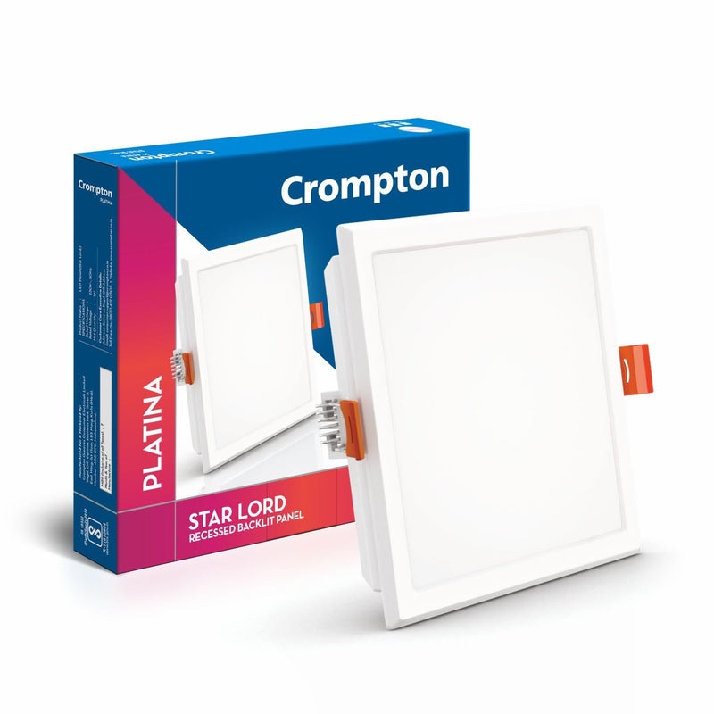 Crompton Star Lord | Recessed Ceiling Lights | 20W | Square | Cool White | for False Ceiling Installation | Cutout: 8" | for Home, Living Room, Office & Shops | Pack of 1 - Image 5