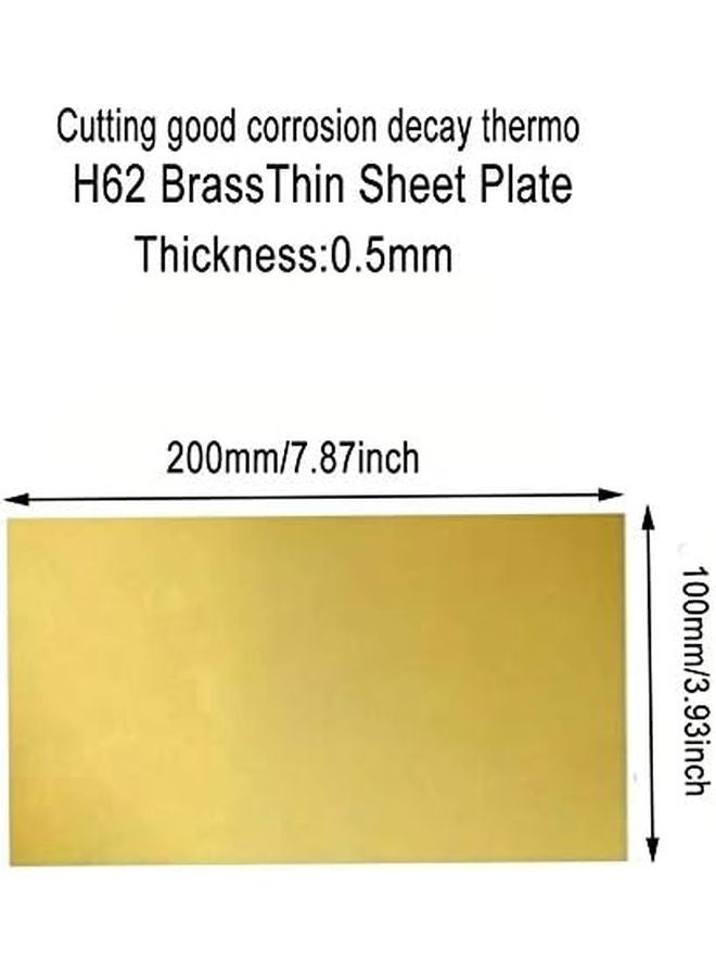 H62 رقائق نحاسية رقيقة لوح لفائف صفائح نحاسية نقية 100 مم × 200 مم سمك 0.5 مم 2 قطعة - Image 3