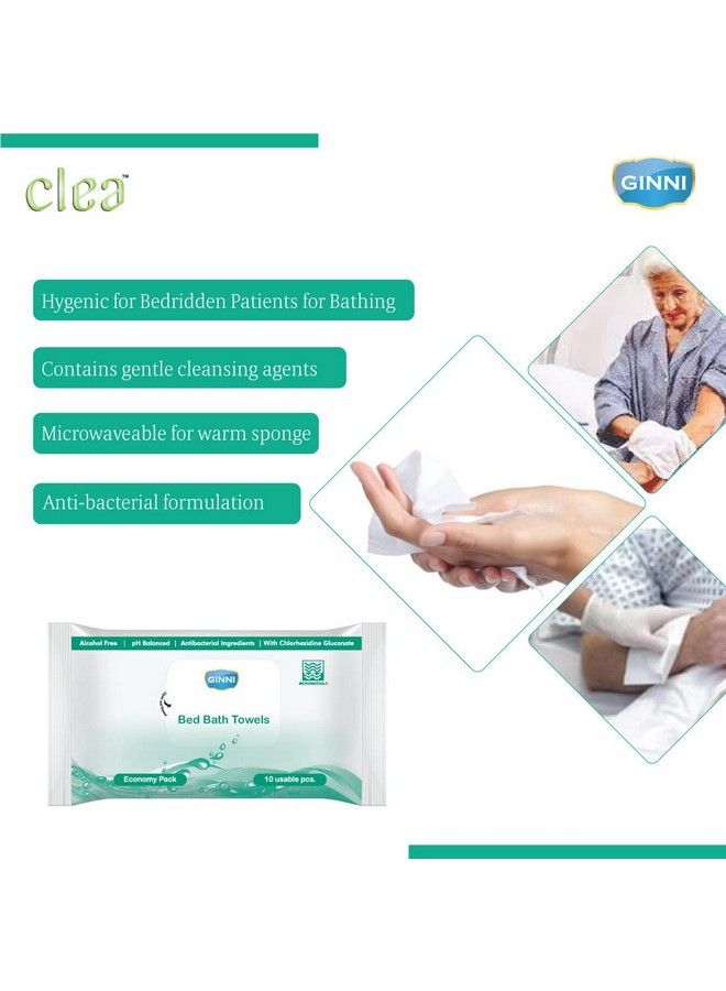 GINNI Hygiene Bed Bath Towel Big Wet Wipes For Adults Patients Wet Wipes & Refreshing Sponge Bath (10 Pulls/Pack) (20 Wipes) - Image 5