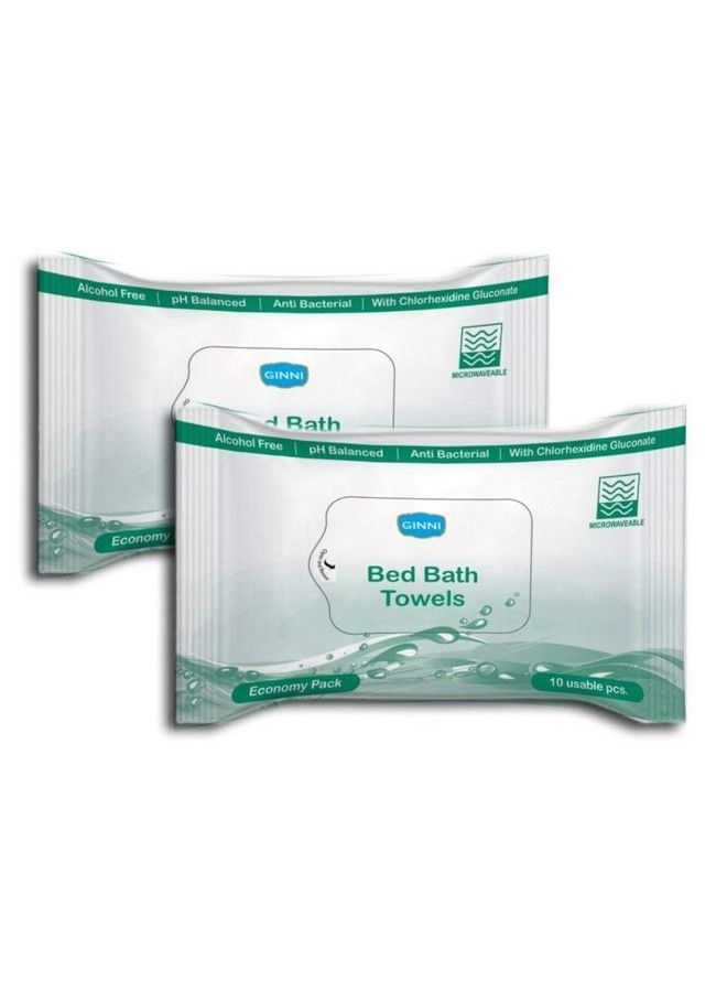 GINNI Hygiene Bed Bath Towel Big Wet Wipes For Adults Patients Wet Wipes & Refreshing Sponge Bath (10 Pulls/Pack) (20 Wipes) - Image 2