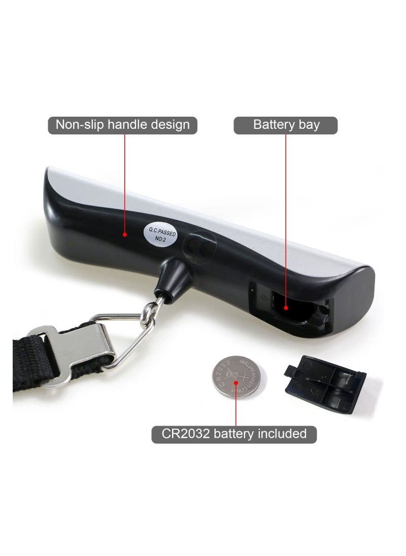SYOSI - Luggage Scale, Digital Hanging Luggage Scale, Travel Suitcase Scale, Portable Handheld Weight Baggage Scale, 110 Lbs Capacity, Green Backlight, LCD Display, Auto Data Lock Function - Image 1