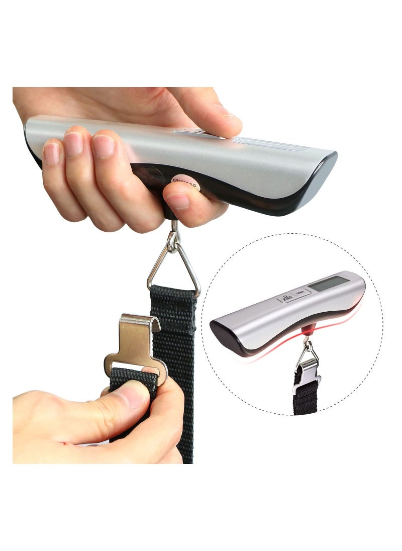SYOSI - Luggage Scale, Digital Hanging Luggage Scale, Travel Suitcase Scale, Portable Handheld Weight Baggage Scale, 110 Lbs Capacity, Green Backlight, LCD Display, Auto Data Lock Function - Image 1