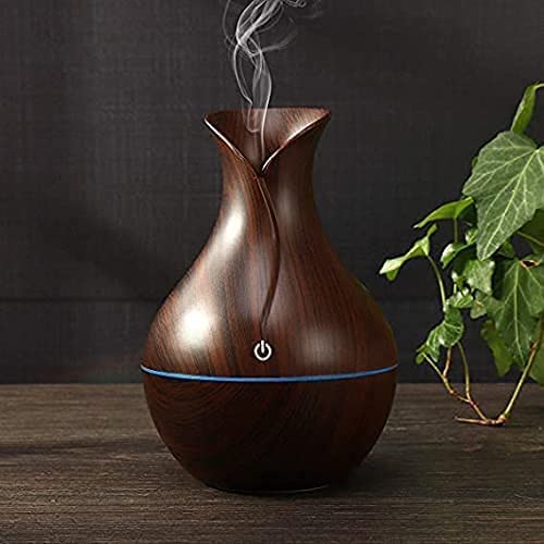 GOPIKRISHNA Wooden Humidifier Vase Style Aroma Diffuser Ultrasonic Cool Mist Big Pot With Led Lights - Image 2