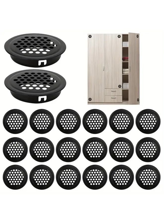10pcs Black Stainless Steel Ventilation Grilles For Wardrobe Air Circulation - Image 3