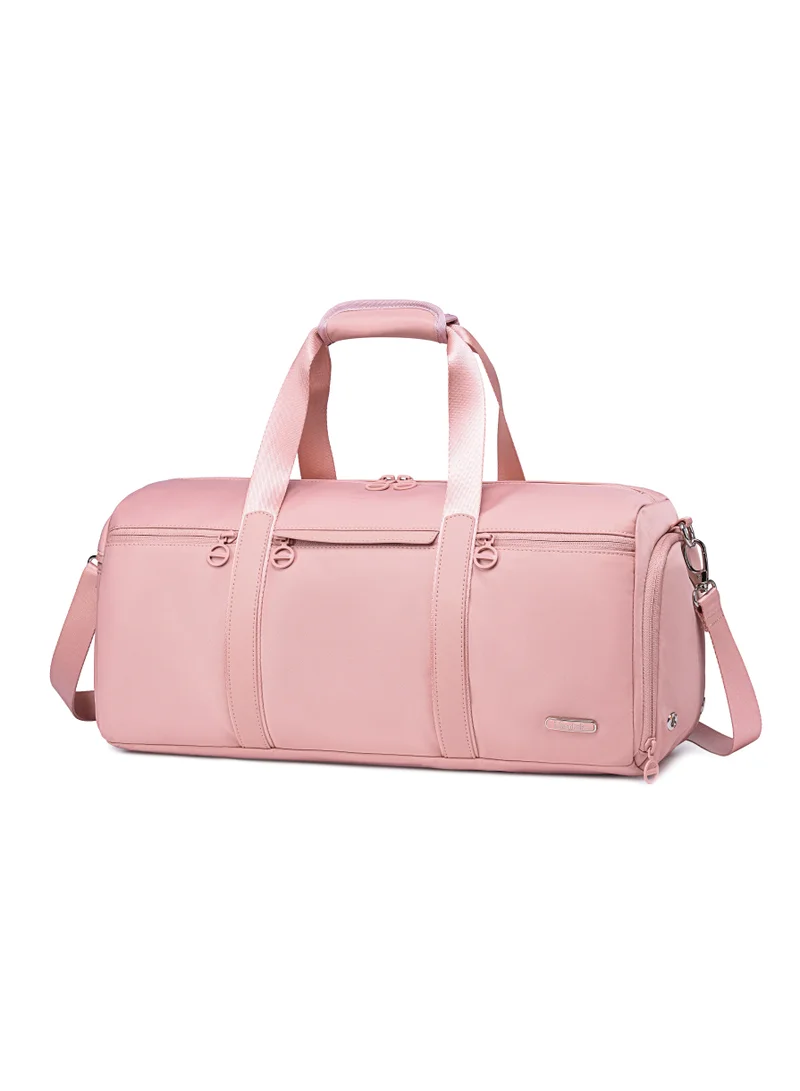 Chantria 21L Premium Gym Bag Water Resistant Duffel Bag with Shoe Compartment and Detachable Shoulder Straps for Women, CB00777-Pink