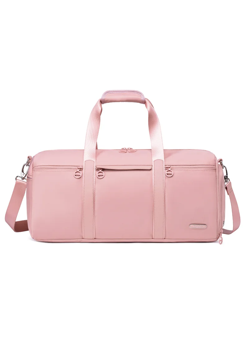 Chantria 21L Premium Gym Bag Water Resistant Duffel Bag with Shoe Compartment and Detachable Shoulder Straps for Women, CB00777-Pink