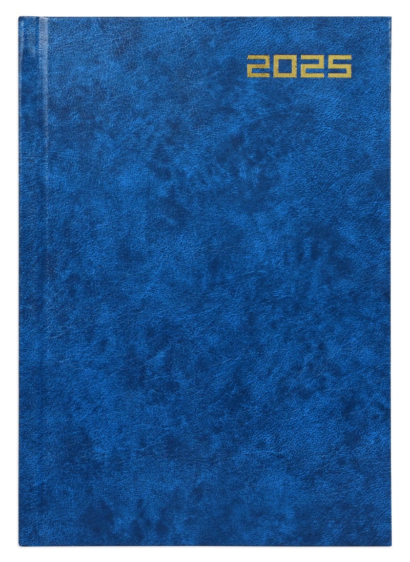 FIS Fis 2025 A5 Diary,Vinyl, English  Hard Cover Blue -FSDI21E25BL  - Image 1