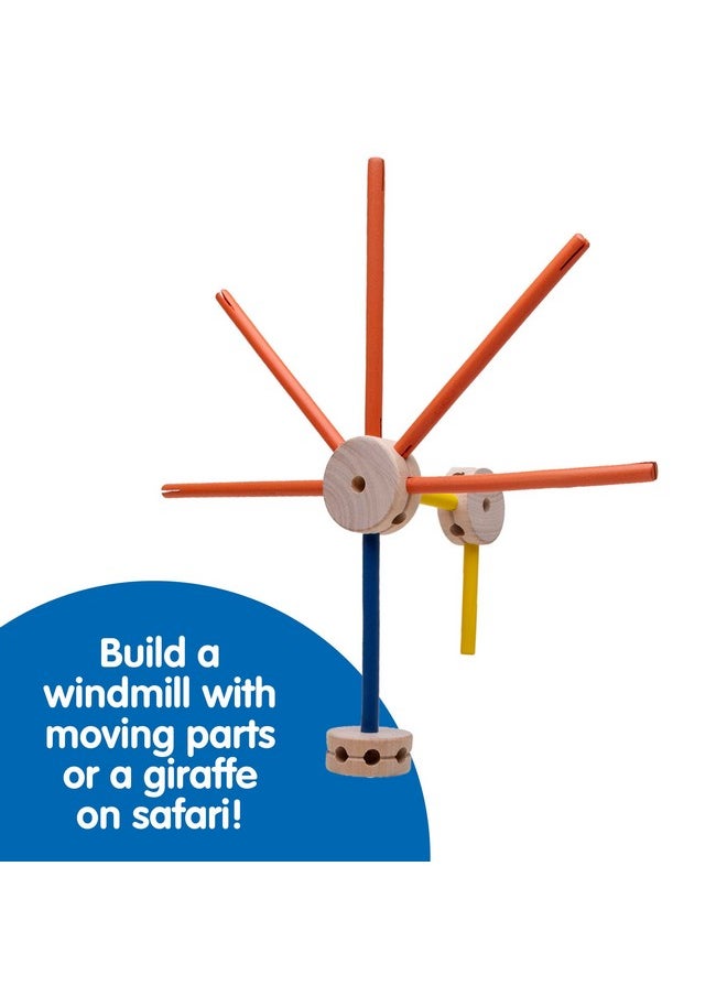Schylling Schylling MKT Super Makit Classic Wood Construction Toy, 3+ years, 70-Pieces (1 EA)  - Image 4