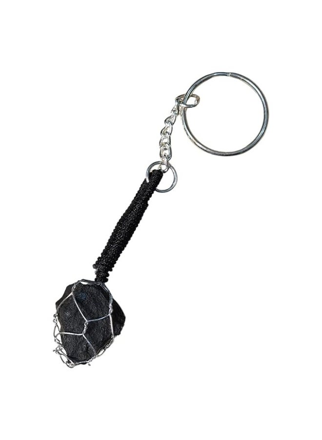 Studd Muffyn | ⁠Black Agate Keyring | Black Tourmaline Crystal - Image 2