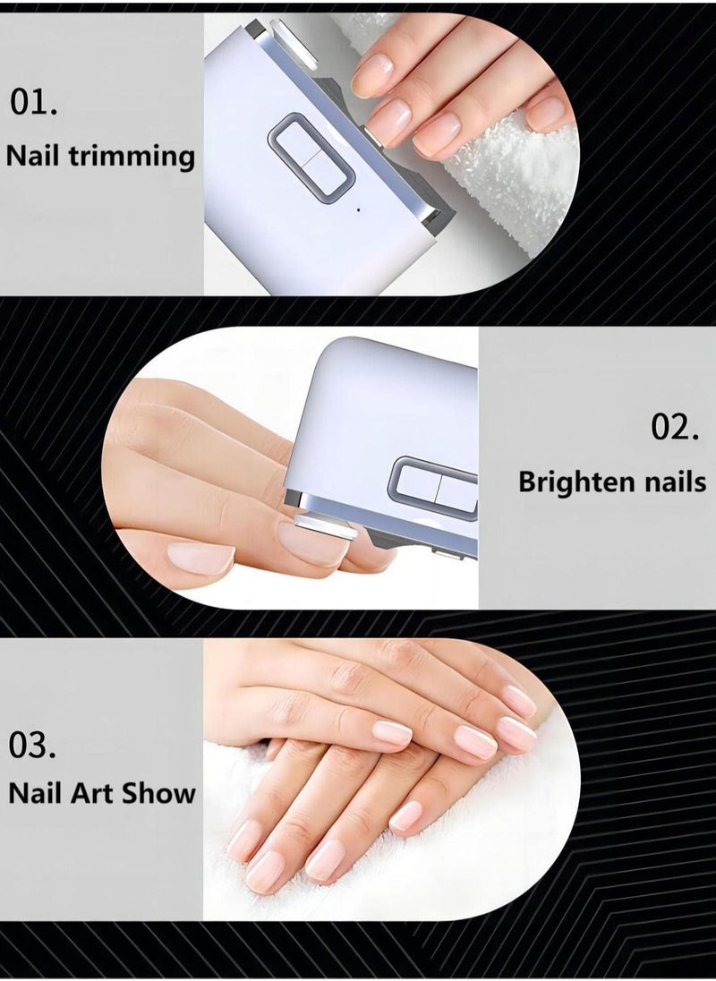 SYOSI - Electric Nail Clipper 2-in-1 Electric Nail Trimmer Nail Clippers for Men Suitable for Infant Children Adults and Elderly Electric Nail Trimmer - Image 1