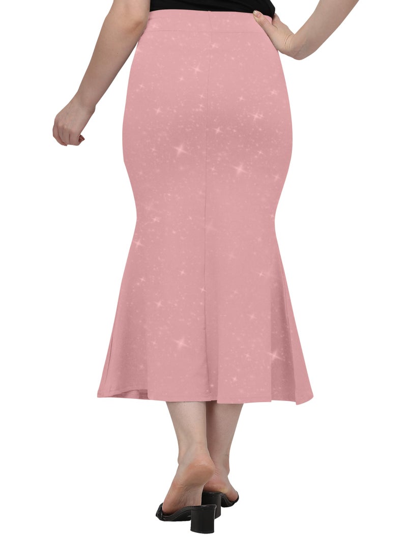 VALLEY Shimmer Stretchable Saree Shapewear Petticoat for Women, Cotton Blended,Petticoat,Skirts for Women,Shape Wear Dress for Saree (Rose Pink, L) - Image 2