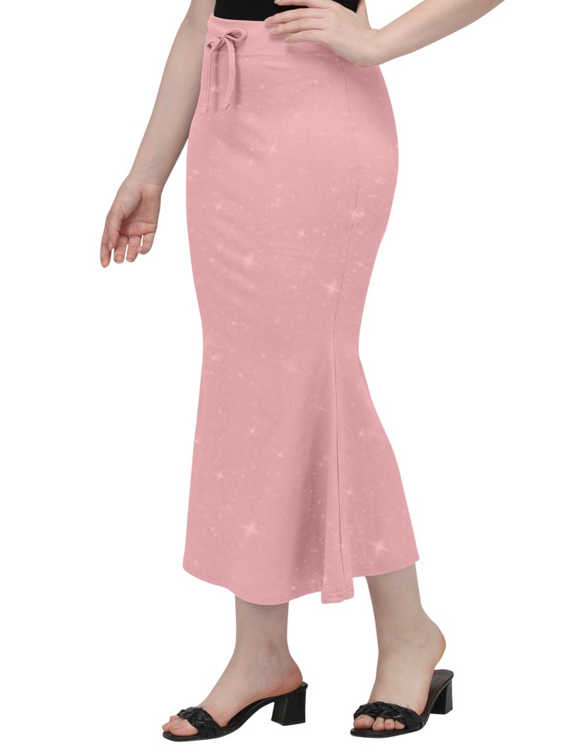 VALLEY Shimmer Stretchable Saree Shapewear Petticoat for Women, Cotton Blended,Petticoat,Skirts for Women,Shape Wear Dress for Saree (Rose Pink, L) - Image 3
