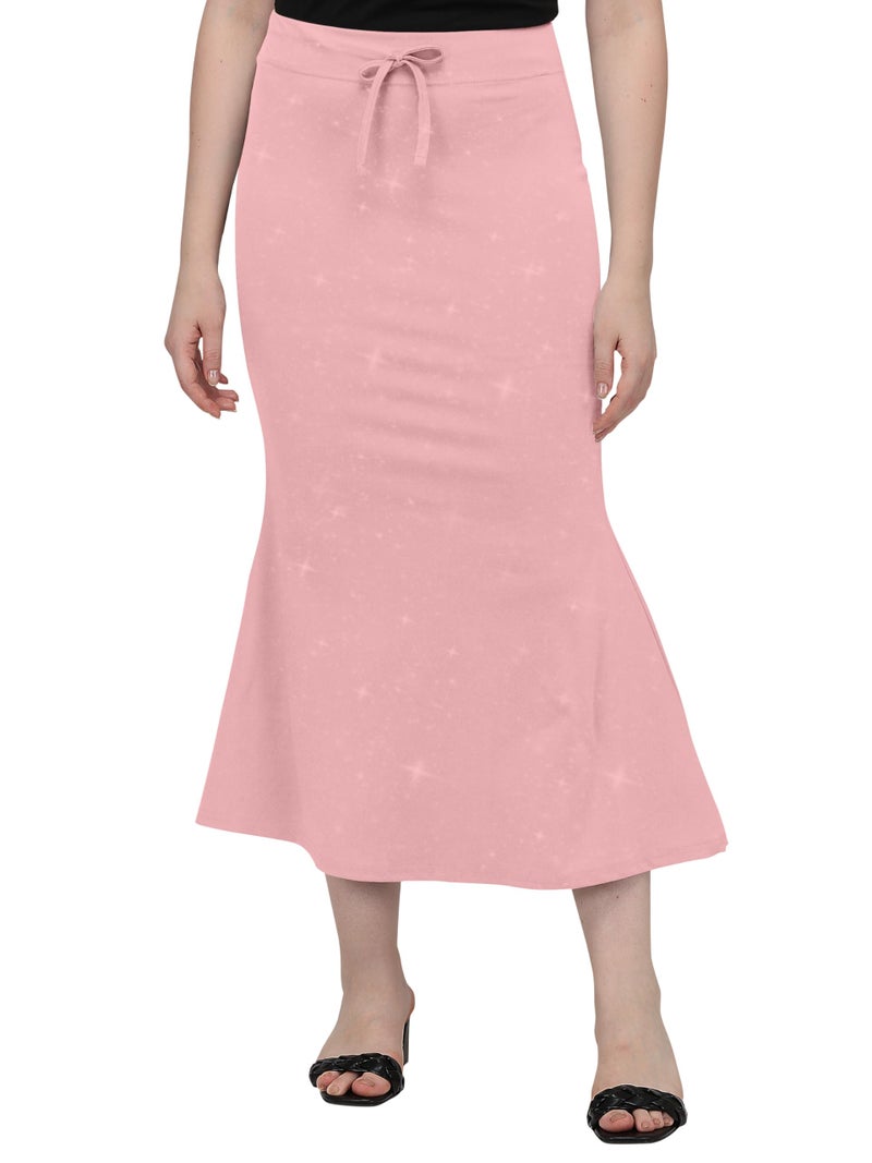 VALLEY Shimmer Stretchable Saree Shapewear Petticoat for Women, Cotton Blended,Petticoat,Skirts for Women,Shape Wear Dress for Saree (Rose Pink, L) - Image 4