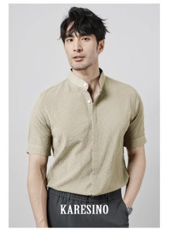 KARESINO Temperament Casual Ice Silk Short Sleeved Shirt  - Image 2