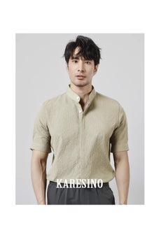 KARESINO Temperament Casual Ice Silk Short Sleeved Shirt  - Image 3