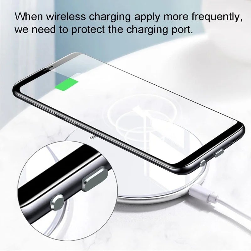 نوع C سدادة غبار الهاتف المحمول سدادات الغبار أدوات USB C غطاء منفذ شحن معدني قبعات سماعة رأس جاك لهواتف هواوي وسامسو شيومي - Image 5