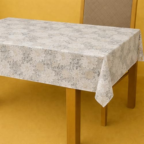 Homerz Premium Designer 6 Seater PVC Table Cover, Waterproof and Durable Table Cover Shelf Liners (Petal, 54x78 inch- 6 Seater Dining Table) - Image 4