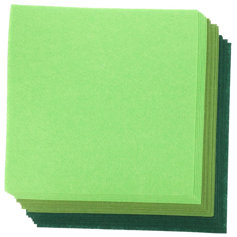 Green DIY Felt Sheets 18 Pieces Soft Polyester Fabric For Kids Crafting Sewing Patchwork Kindergarten Projects Handmade Decorations - Image 2