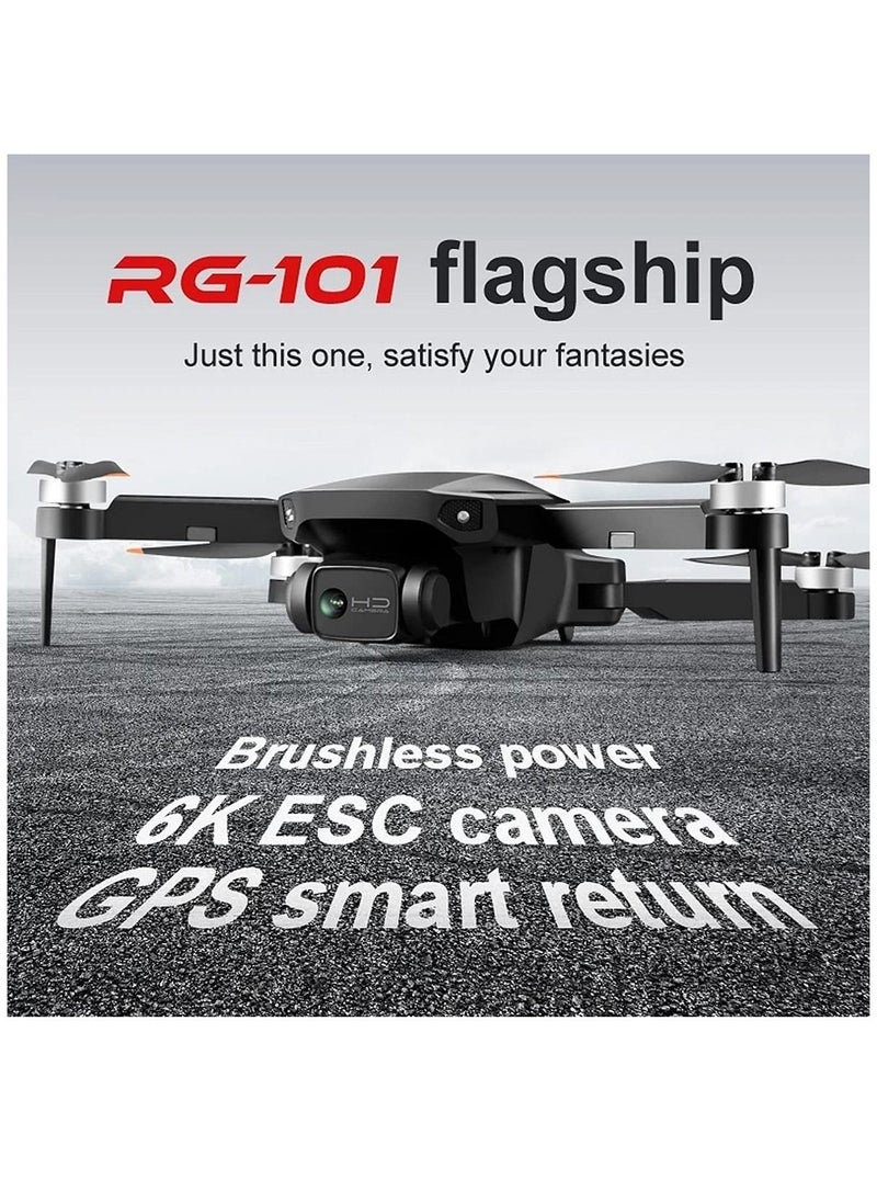 SJRC - RG101 GPS Drone with 4K Camera  , 2-Axis Gimbal Anti-Shake HD Camera FPV Live Video, Brushless Motor RC Quadcopter, Auto Return - Image 1
