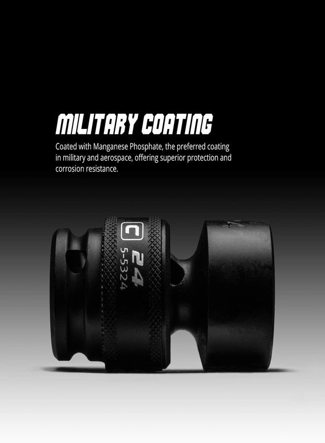 Capri Tools مقبس تأثير عالمي من كابري تولز، مقاس 18 مم، محرك 1/2 بوصة، 6 نقاط، متري - Image 5